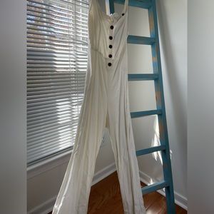 Urban outfitters white linen jumpsuit!